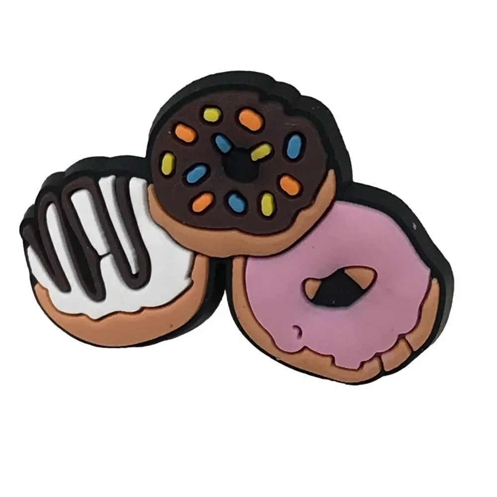 Summer treat donuts 5 Shoe Charms sandal Jewlry Foam clog pvc wristband bracelet